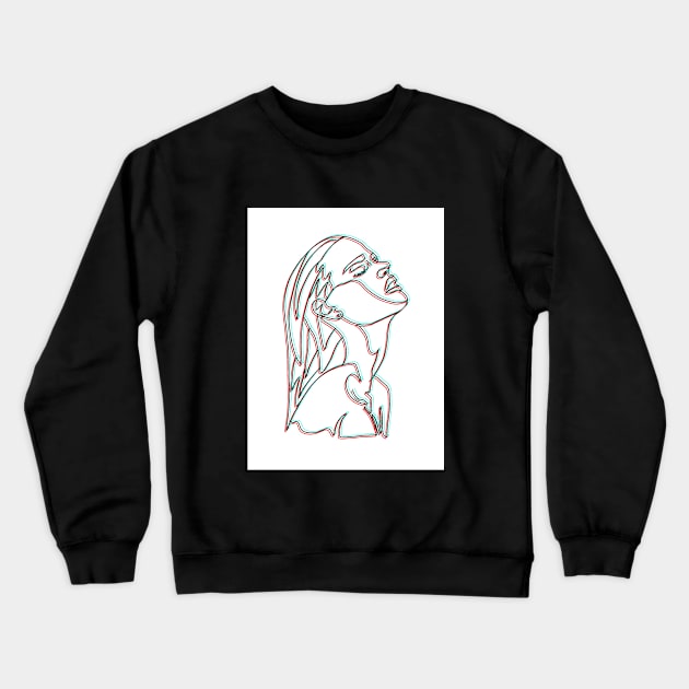 Minimalistic Woman Crewneck Sweatshirt by INKnovation